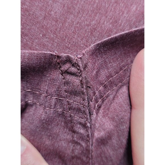 Retrofit Brand MFG Short Sleeve Button Down Shirt Maroon Red Mens Size XL - Picture 4 of 8